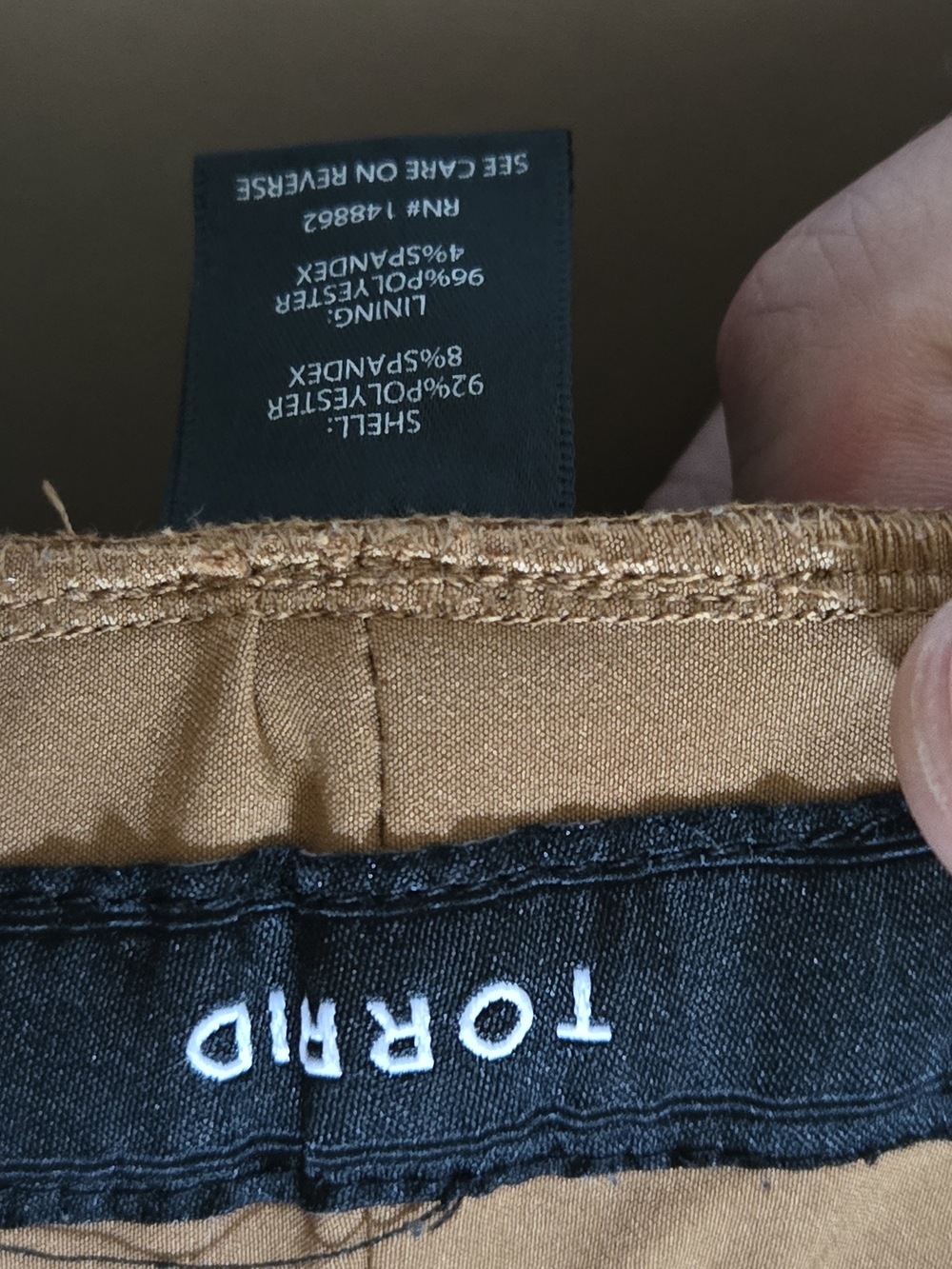 torrid Straight-Leg Pull-On Pants - Tan - Picture 3 of 3